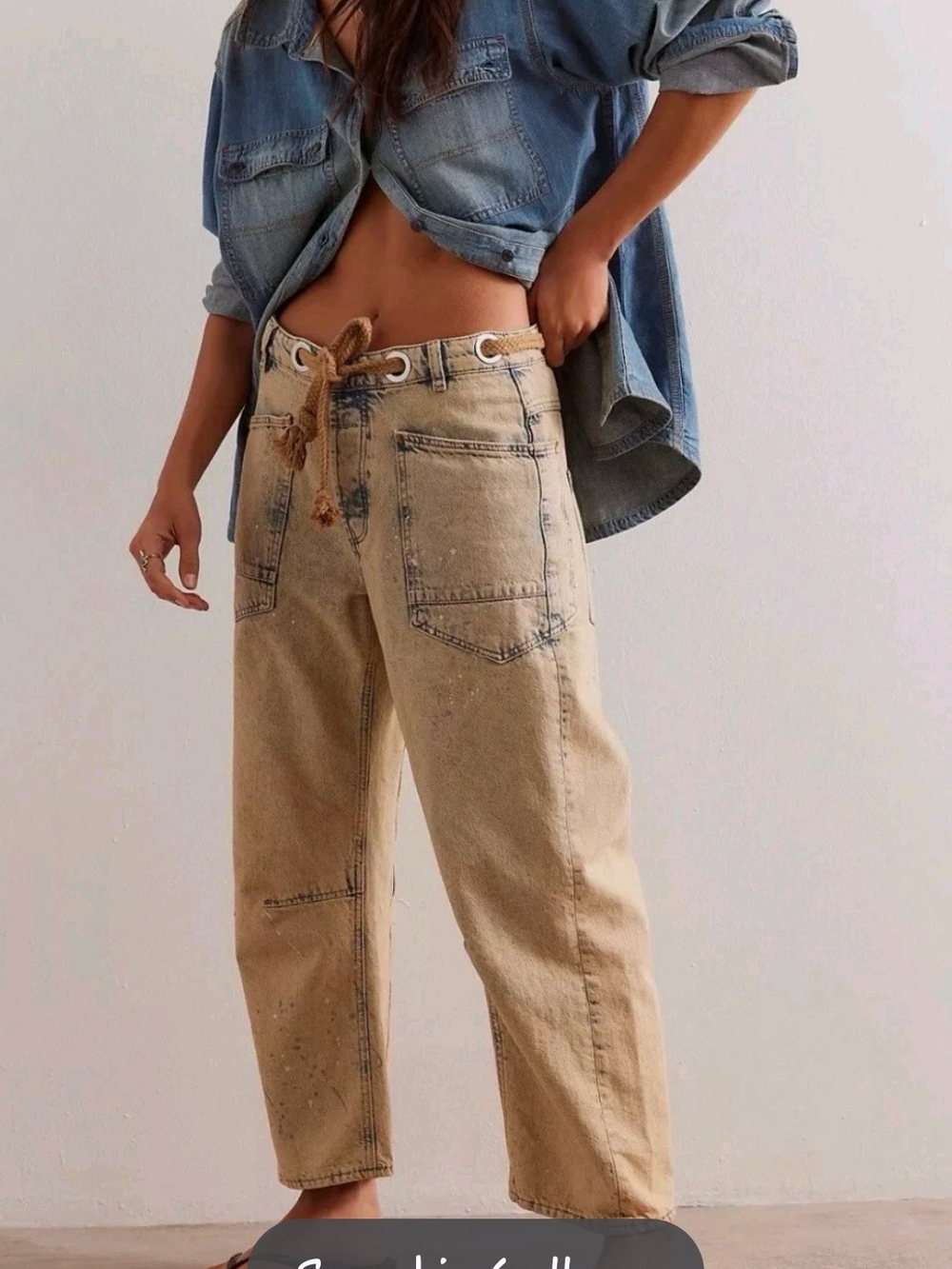We The Free Moxie Low-Slung Pull-On Barrel Jeans